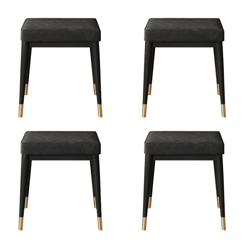 Solid Color Flannel Standard Stool Modern Simple Rectangular Upholstered Stool