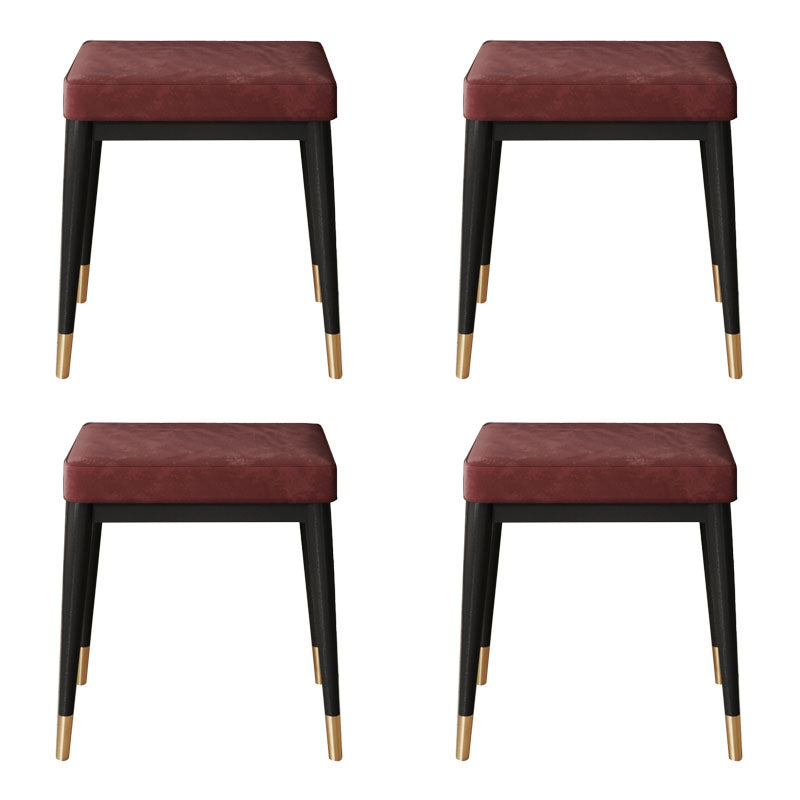 Solid Color Flannel Standard Stool Modern Simple Rectangular Upholstered Stool