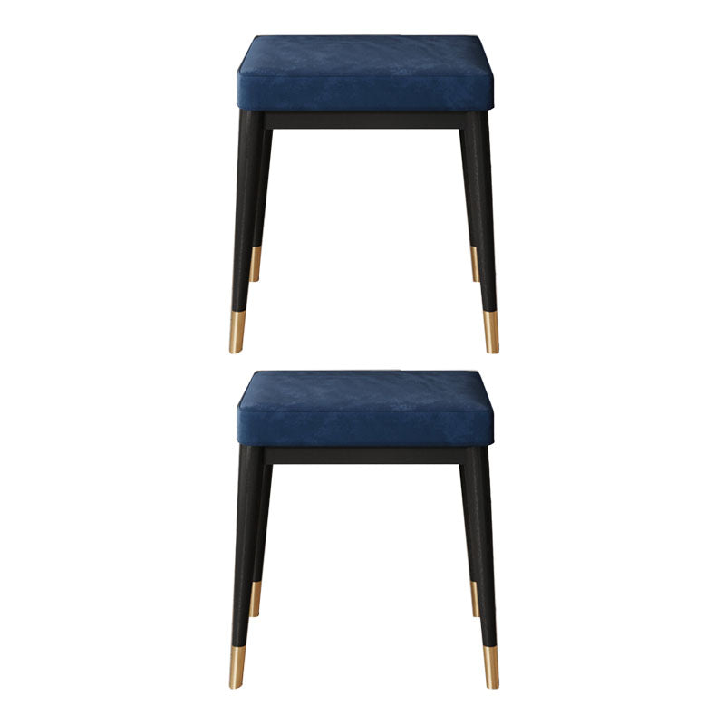 Solid Color Flannel Standard Stool Modern Simple Rectangular Upholstered Stool