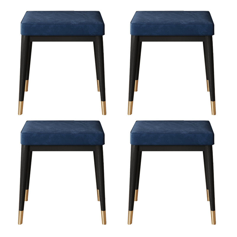 Solid Color Flannel Standard Stool Modern Simple Rectangular Upholstered Stool