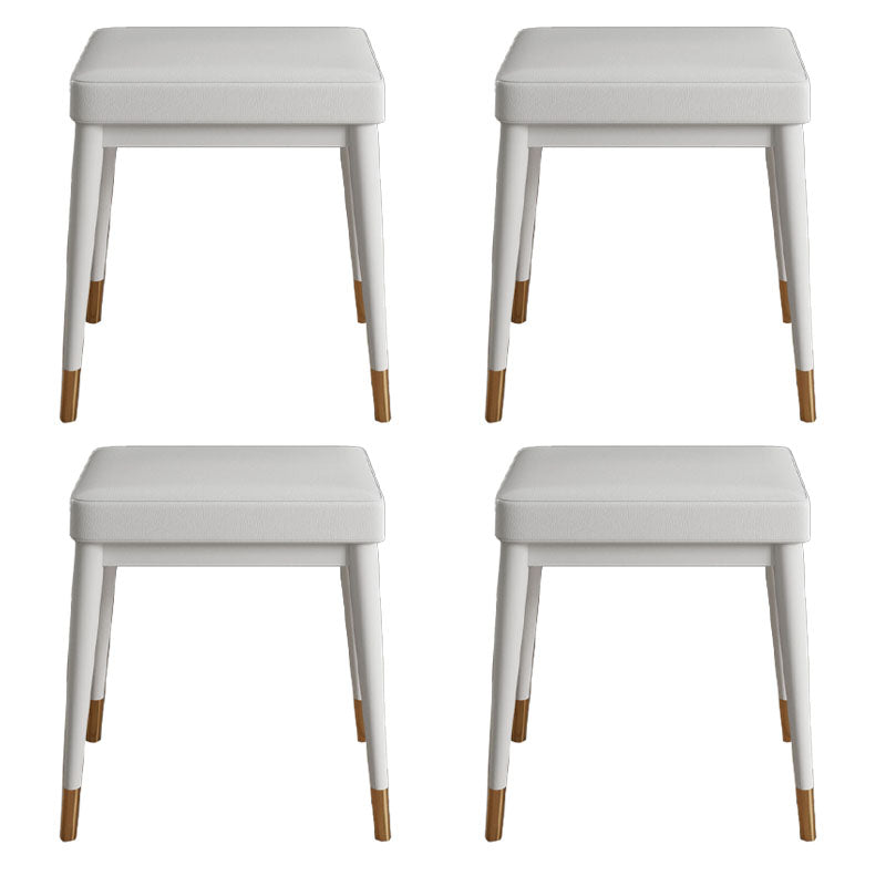 Solid Color Flannel Standard Stool Modern Simple Rectangular Upholstered Stool