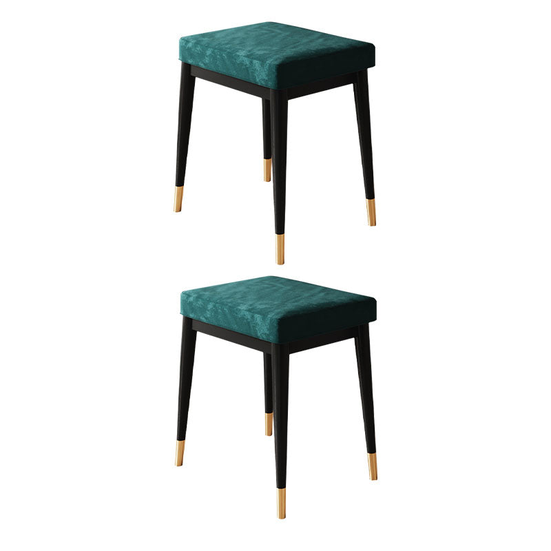 Solid Color Flannel Standard Stool Modern Simple Rectangular Upholstered Stool