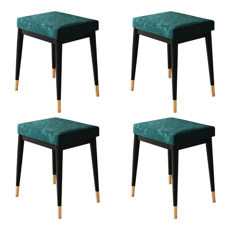 Solid Color Flannel Standard Stool Modern Simple Rectangular Upholstered Stool