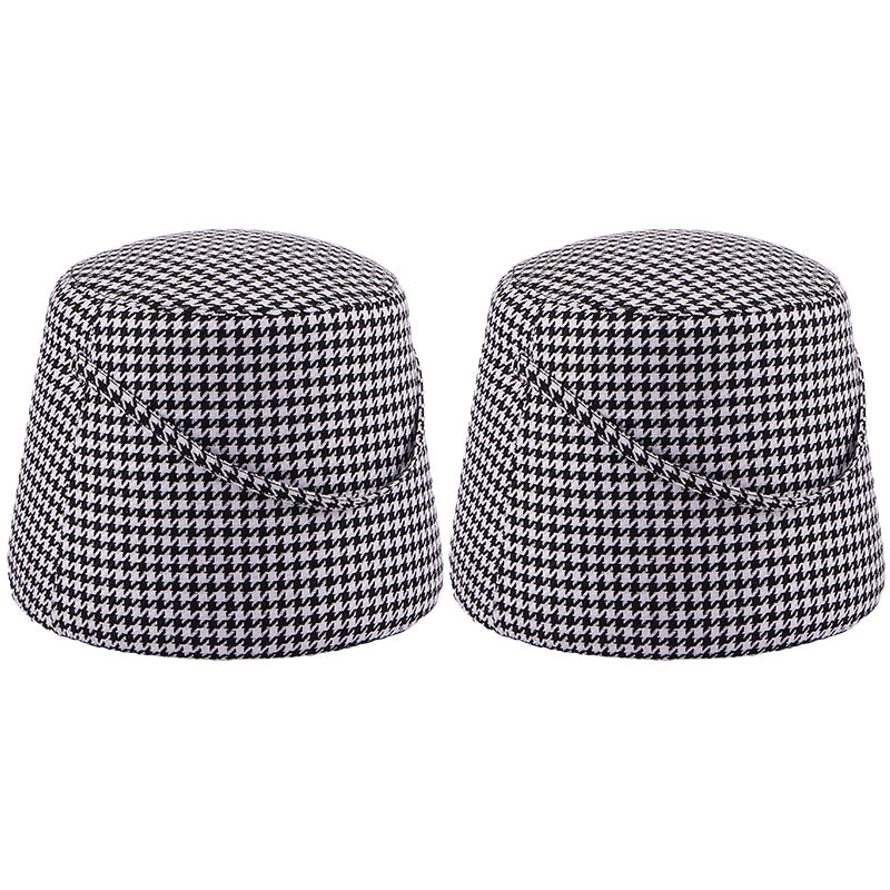 Solid Color Fabric Standard Stool Modern Style Simple Round Stool