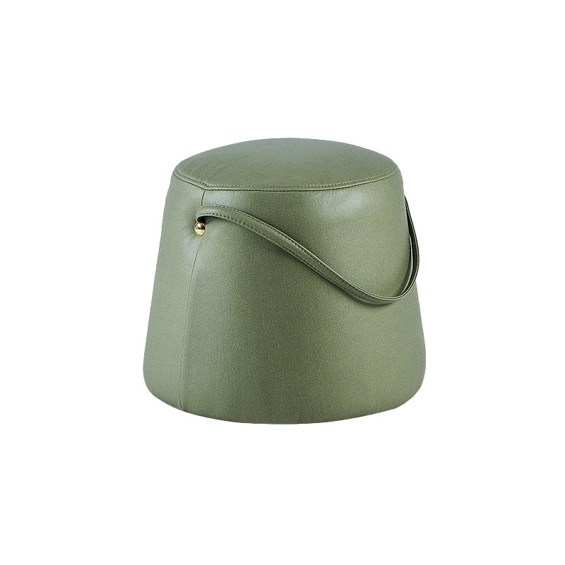 Solid Color Fabric Standard Stool Modern Style Simple Round Stool