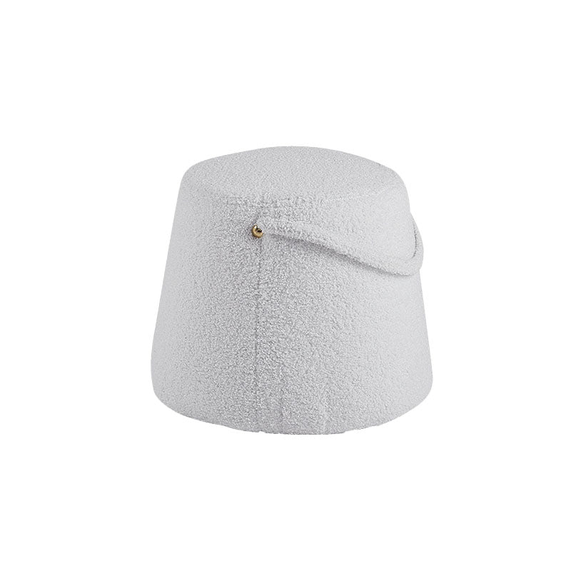 Solid Color Fabric Standard Stool Modern Style Simple Round Stool