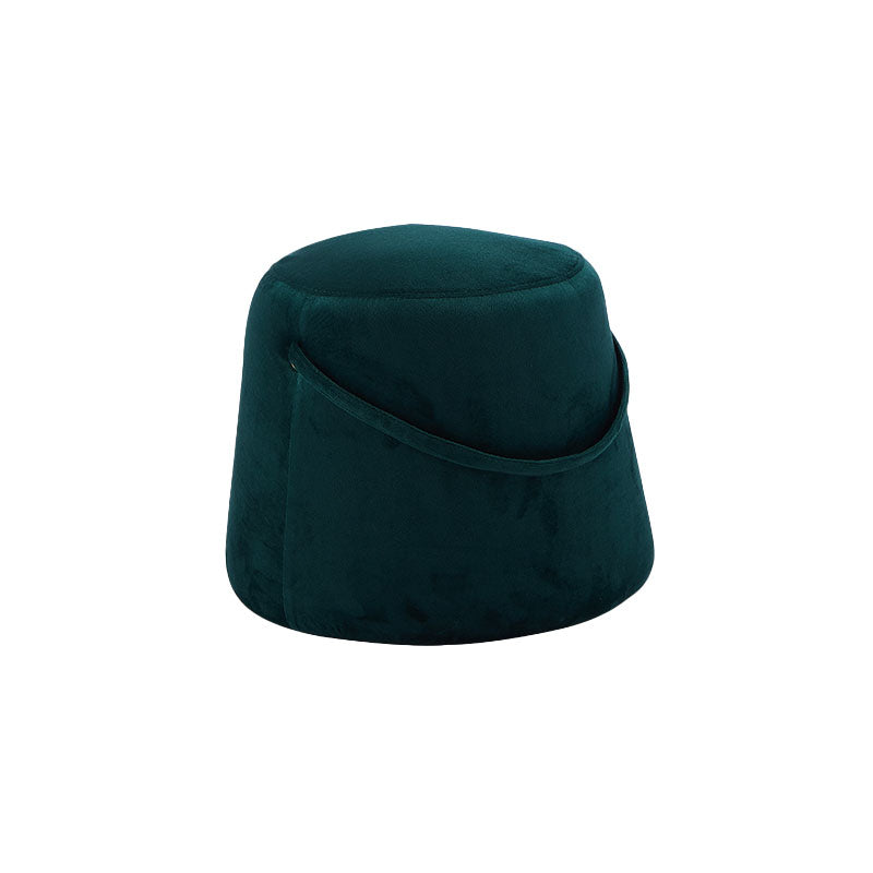 Solid Color Fabric Standard Stool Modern Style Simple Round Stool