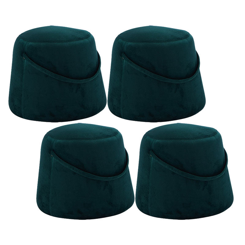 Solid Color Fabric Standard Stool Modern Style Simple Round Stool