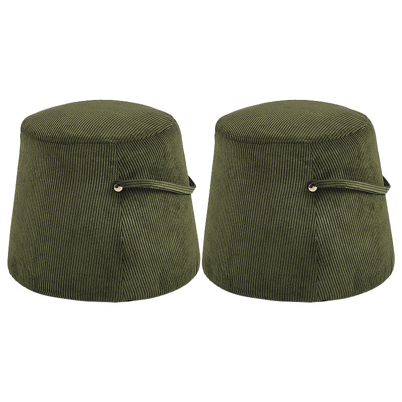 Solid Color Fabric Standard Stool Modern Style Simple Round Stool