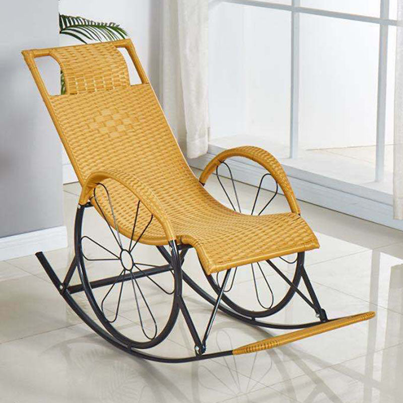 Modern Indoor Rocking Chair Rattan Rocking Chair for Living Room and Bedroom