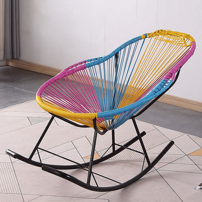 Iron Base Single Chaise Lazy Chair Lounge Home Rocking Chair