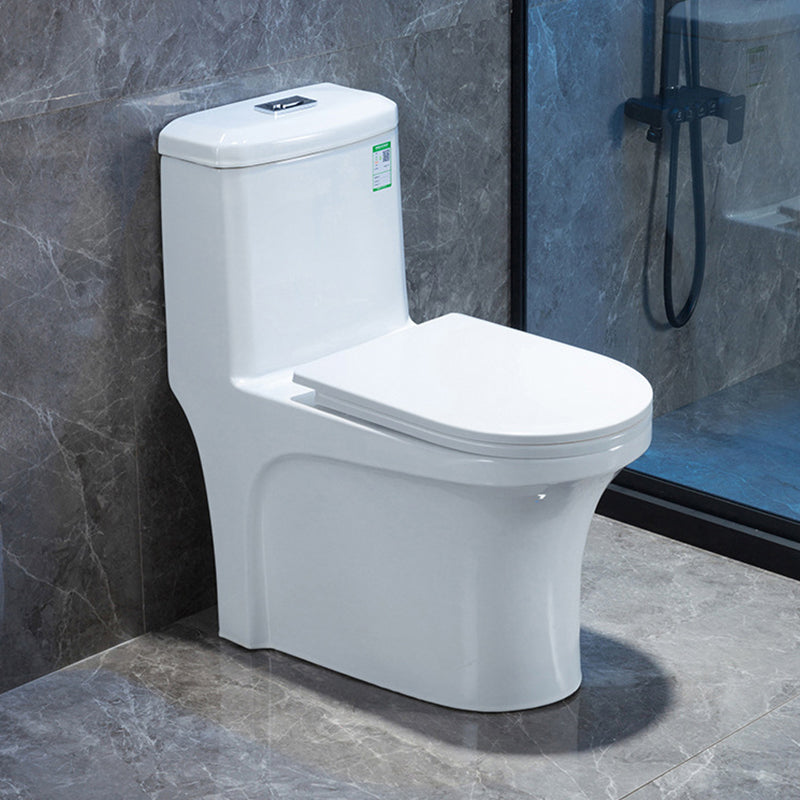 Contemporary One Piece Flush Toilet Floor Mounted White Urine Toilet for Washroom