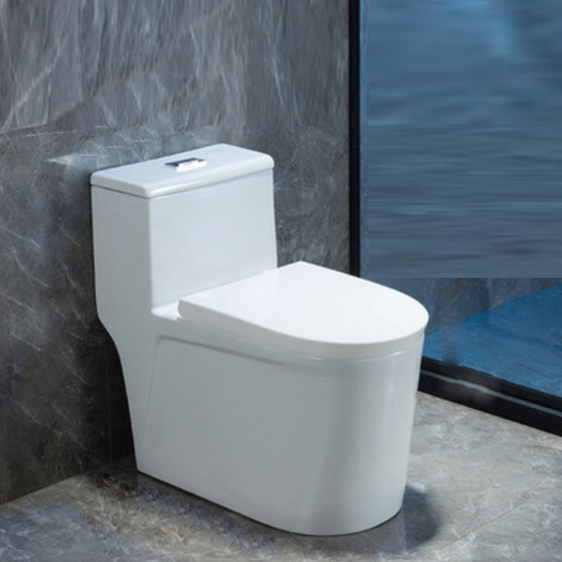 Contemporary One Piece Flush Toilet Floor Mounted White Urine Toilet for Washroom