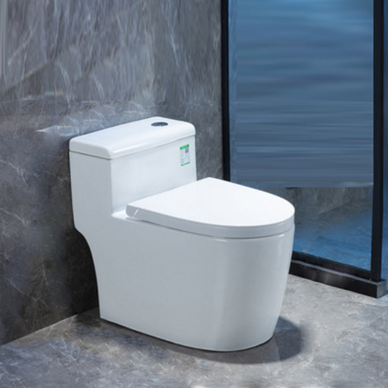 Contemporary One Piece Flush Toilet Floor Mounted White Urine Toilet for Washroom