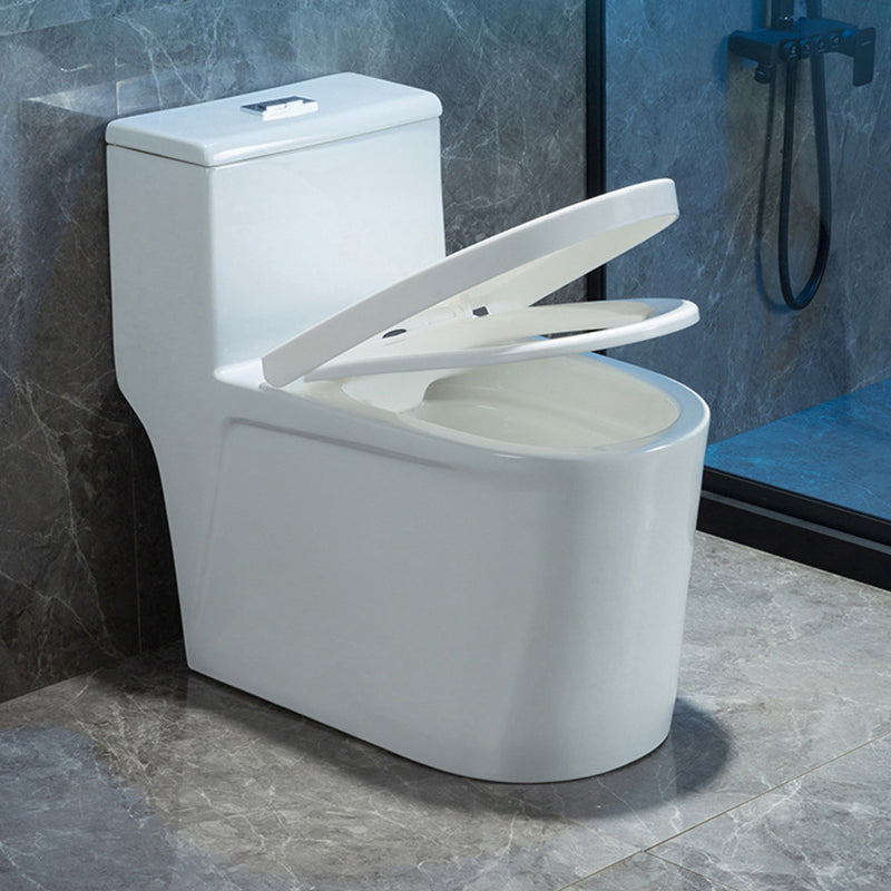 Contemporary One Piece Flush Toilet Floor Mounted White Urine Toilet for Washroom