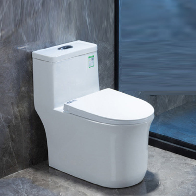 Contemporary One Piece Flush Toilet Floor Mounted White Urine Toilet for Washroom