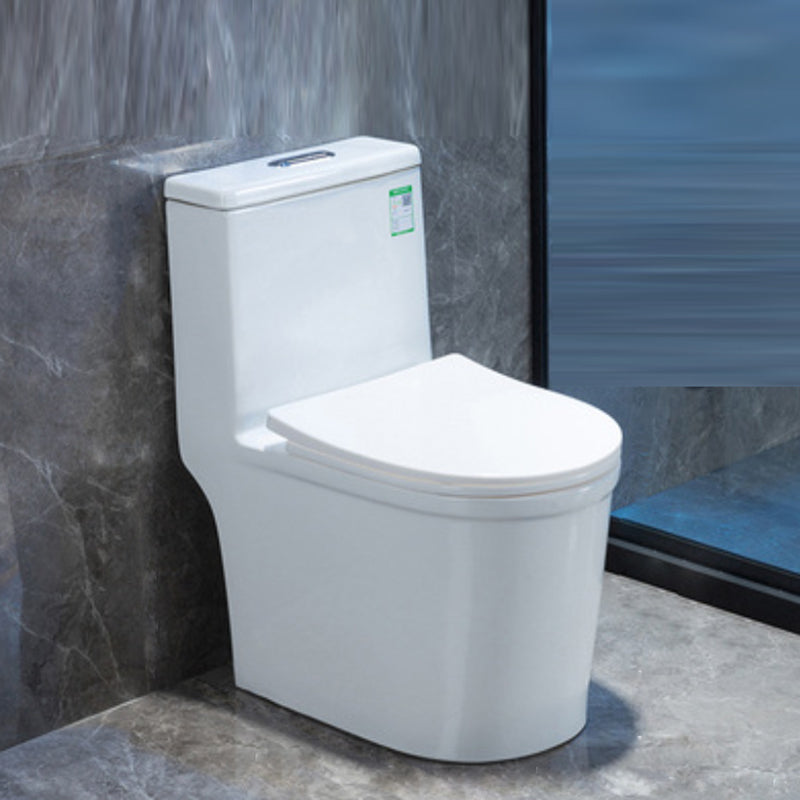 Contemporary One Piece Flush Toilet Floor Mounted White Urine Toilet for Washroom