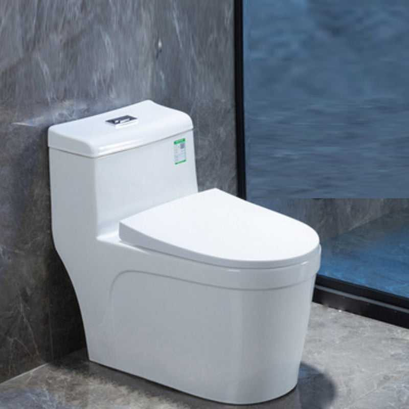 Contemporary One Piece Flush Toilet Floor Mounted White Urine Toilet for Washroom