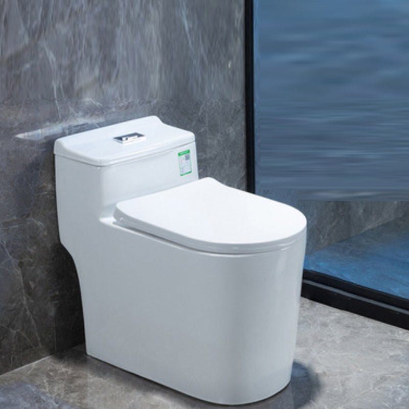 Contemporary One Piece Flush Toilet Floor Mounted White Urine Toilet for Washroom