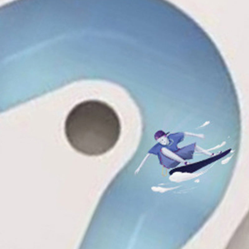 Contemporary One Piece Flush Toilet Floor Mounted White Urine Toilet for Washroom