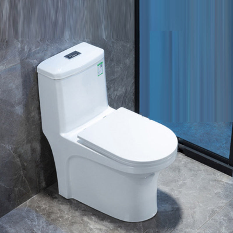 Contemporary One Piece Flush Toilet Floor Mounted White Urine Toilet for Washroom