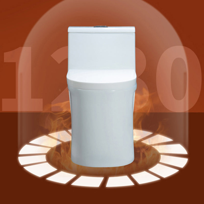 Contemporary One Piece Flush Toilet Floor Mounted White Urine Toilet for Washroom