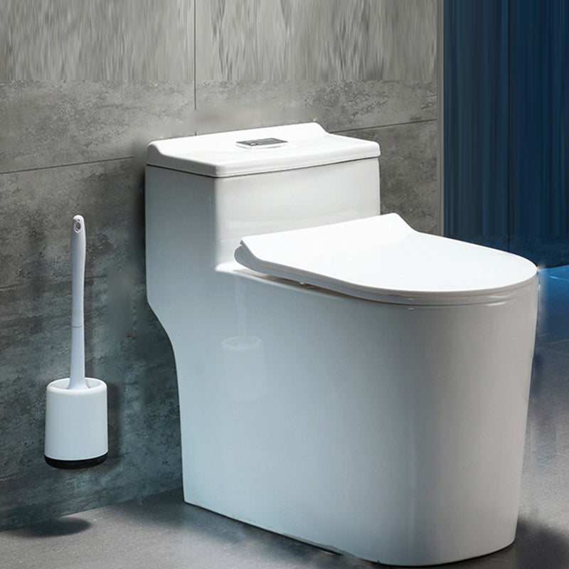 Contemporary 1 Piece Flush Toilet White Floor Mounted Urine Toilet for Washroom