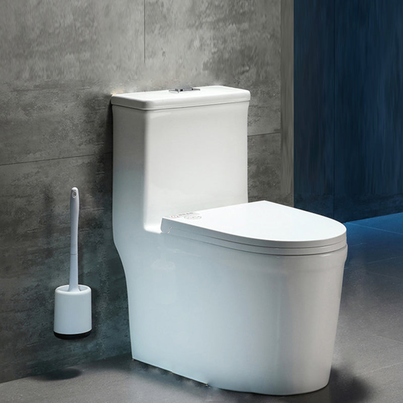 Contemporary 1 Piece Flush Toilet White Floor Mounted Urine Toilet for Washroom
