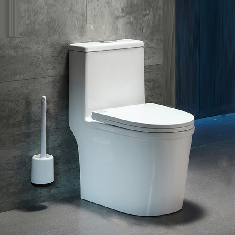 Contemporary 1 Piece Flush Toilet White Floor Mounted Urine Toilet for Washroom