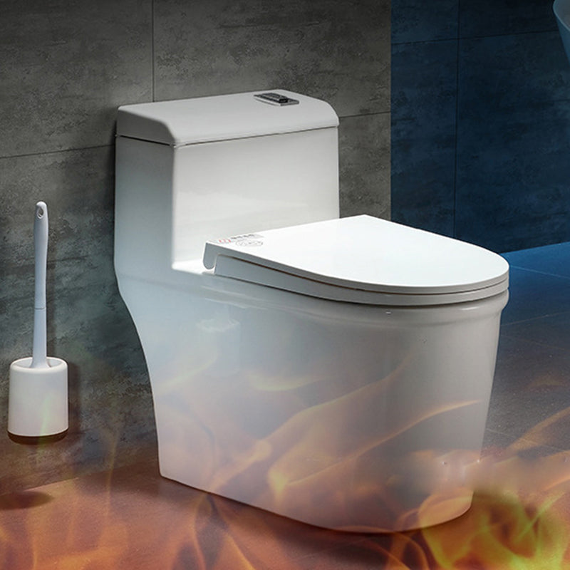 Contemporary 1 Piece Flush Toilet White Floor Mounted Urine Toilet for Washroom