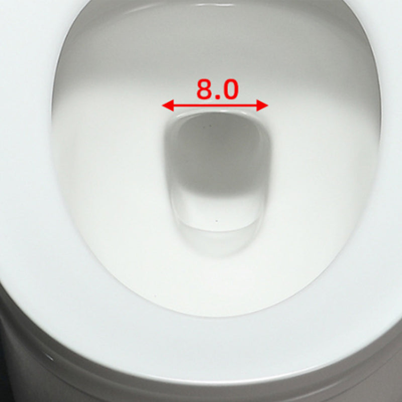 Contemporary 1 Piece Flush Toilet White Floor Mounted Urine Toilet for Washroom