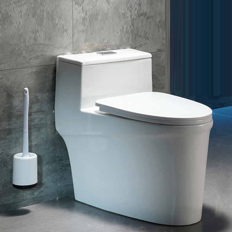 Contemporary 1 Piece Flush Toilet White Floor Mounted Urine Toilet for Washroom