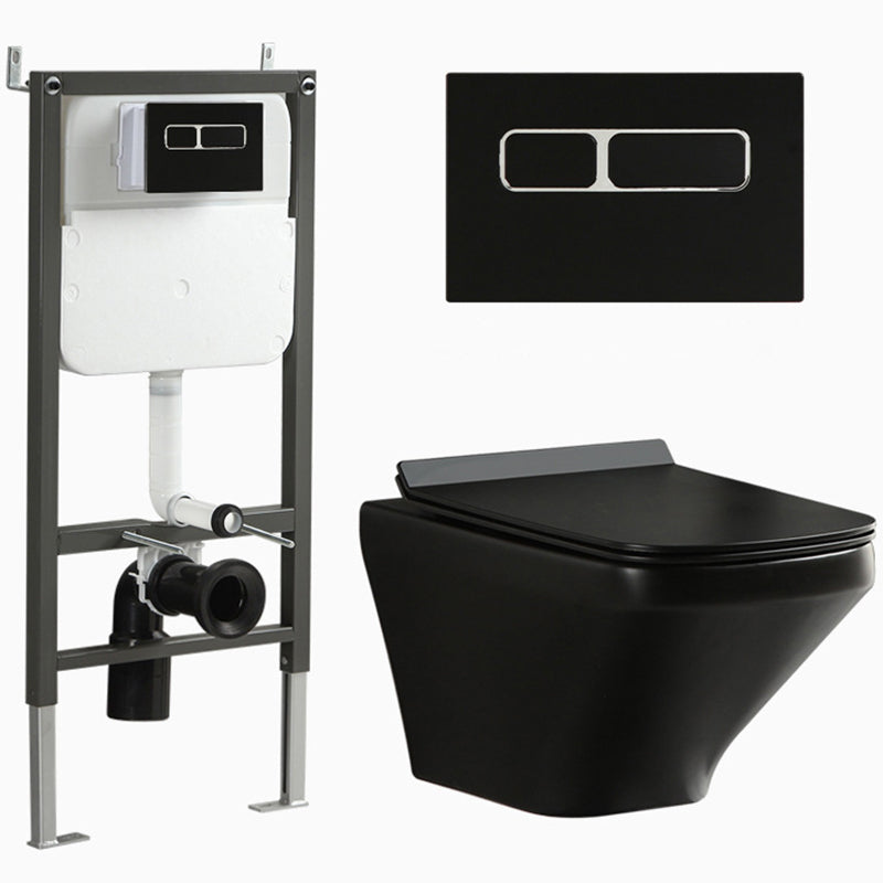 Contemporary Flush Toilet Wall Mount One-Piece Toilet Porcelain Toilet