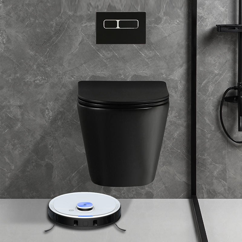 Contemporary Flush Toilet Wall Mount One-Piece Toilet Porcelain Toilet