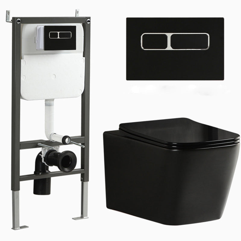 Contemporary Flush Toilet Wall Mount One-Piece Toilet Porcelain Toilet