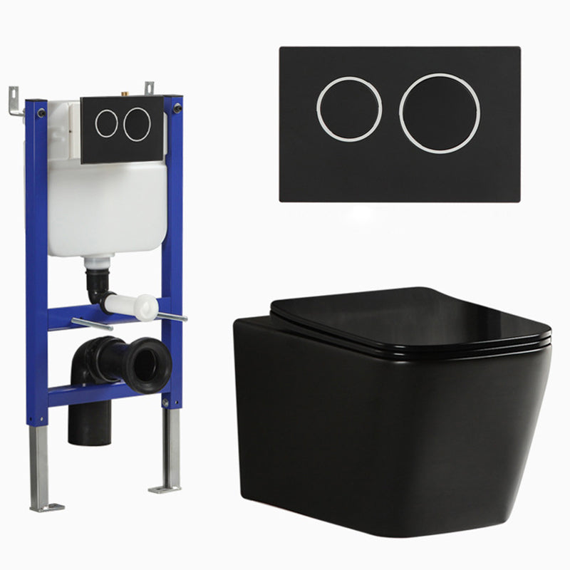 Contemporary Flush Toilet Wall Mount One-Piece Toilet Porcelain Toilet