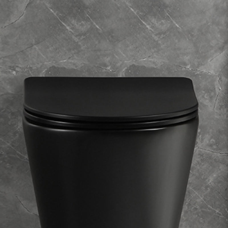 Contemporary Flush Toilet Wall Mount One-Piece Toilet Porcelain Toilet