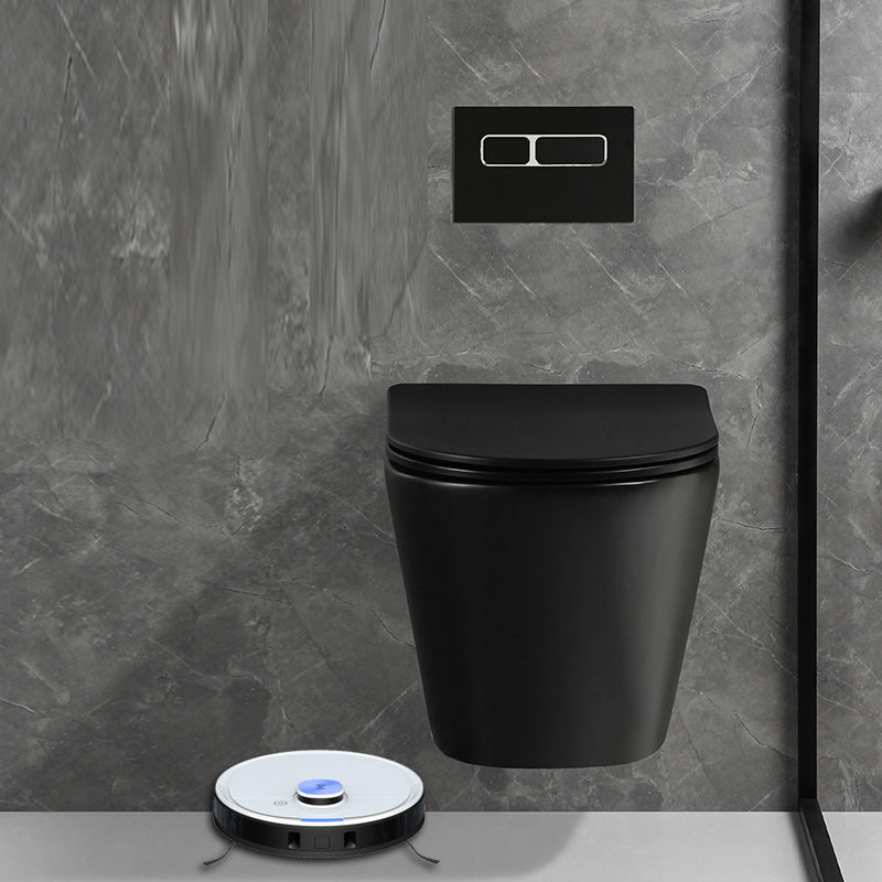 Contemporary Flush Toilet Wall Mount One-Piece Toilet Porcelain Toilet