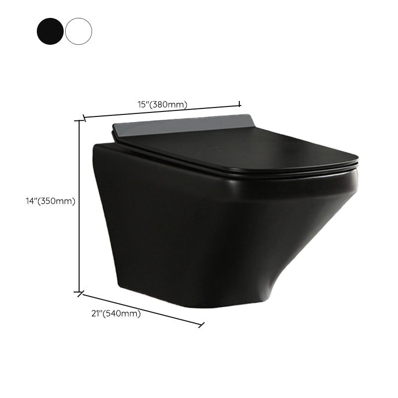 Contemporary Flush Toilet Wall Mount One-Piece Toilet Porcelain Toilet