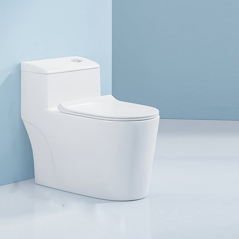 Contemporary 1 Piece Flush Toilet Floor Mounted White Urine Toilet for Washroom