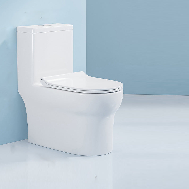 Contemporary 1 Piece Flush Toilet Floor Mounted White Urine Toilet for Washroom