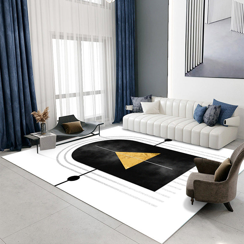 Luxury Modern Rug Pattern Polyester Rug Washable Rug for Living Room