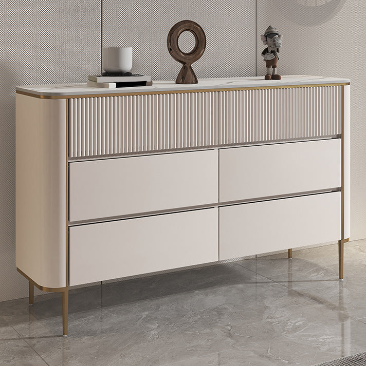 Classic Glam Dresser Stone Storage Chest Dresser with 3/6 Drawers , 15.6 Inch W