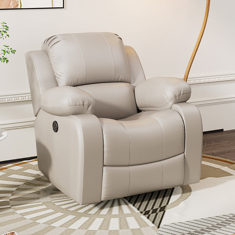 Metal Frame Standard Recliner Faux Leather Recliner Chair with Lumbar