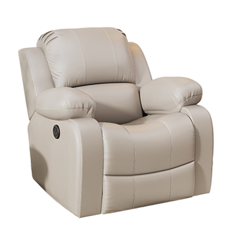 Metal Frame Standard Recliner Faux Leather Recliner Chair with Lumbar