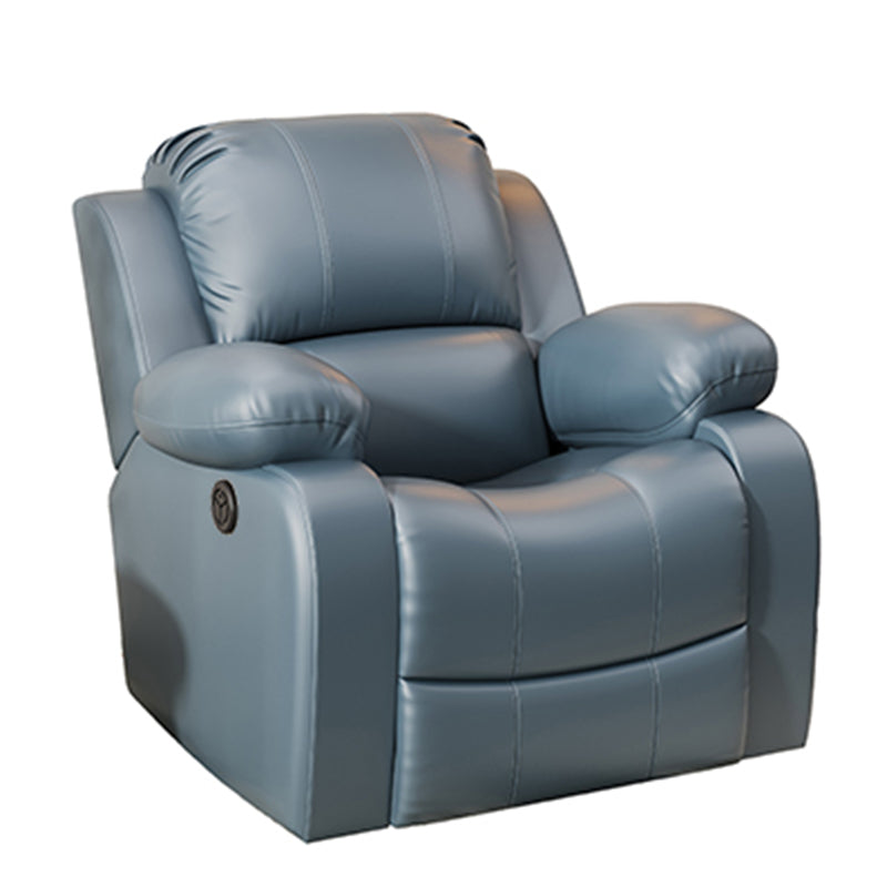 Metal Frame Standard Recliner Faux Leather Recliner Chair with Lumbar