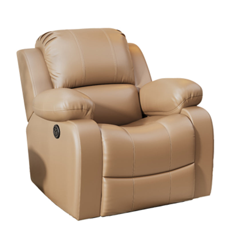 Metal Frame Standard Recliner Faux Leather Recliner Chair with Lumbar
