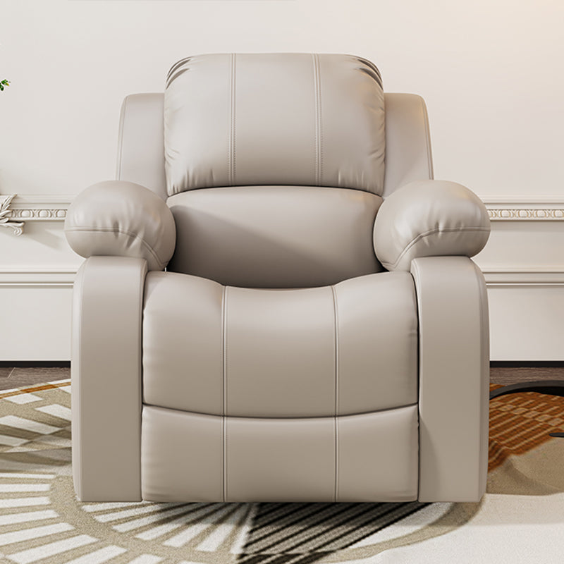 Metal Frame Standard Recliner Faux Leather Recliner Chair with Lumbar