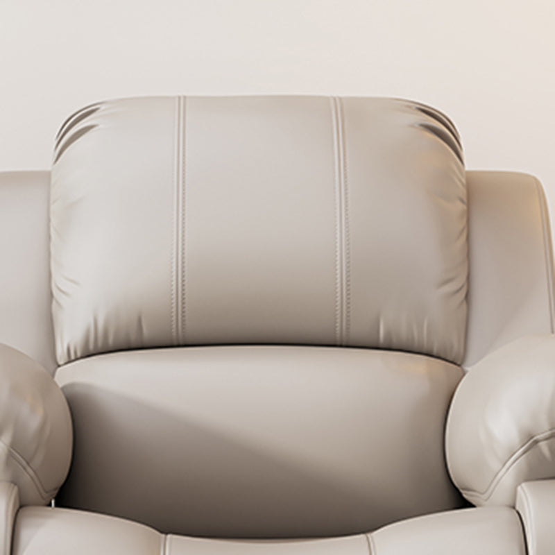 Metal Frame Standard Recliner Faux Leather Recliner Chair with Lumbar