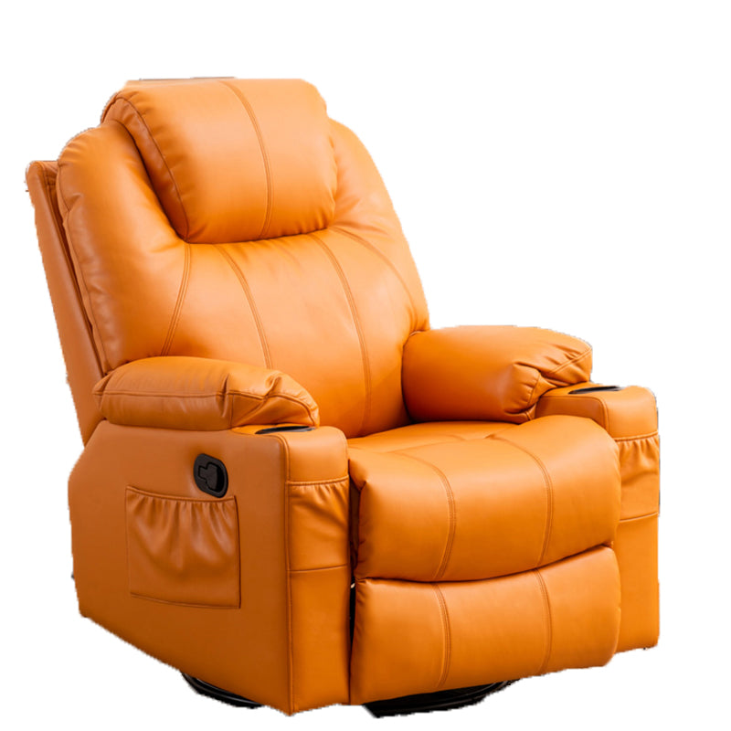 Metal Frame Home Theater Recliner Swivel Rocker Chair with Storage